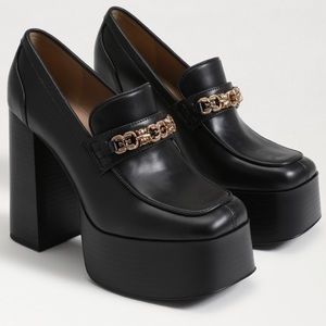 NWT Sam Edelman Rowe Platform Loafer Sz7.5 - BLACK